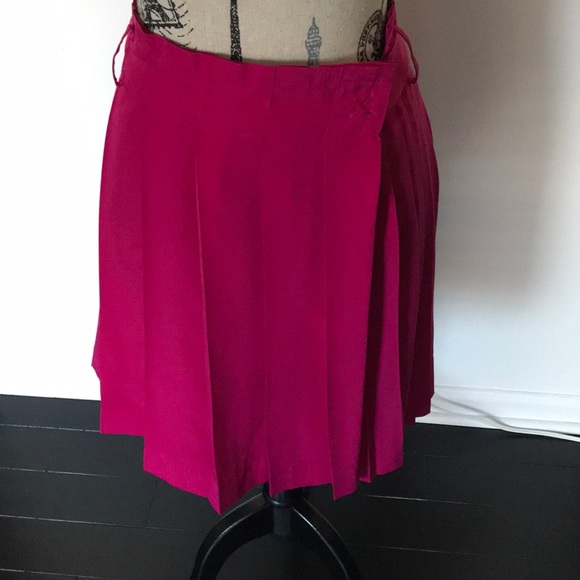 Meadow Rue,Hot pink belted&pleated, wrap skirt.Sz8 - Picture 2 of 8
